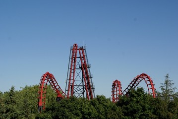 red rollercoaster