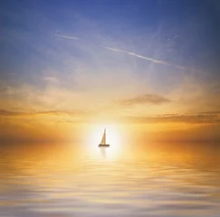 Poster de jardin Mer / coucher de soleil Belle mer pittoresque