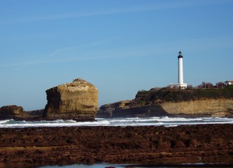 Biarritz: Strand mit Leuchtturm