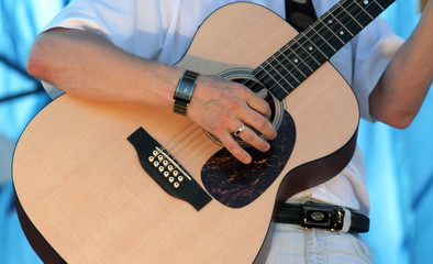 Hand and guitar