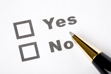 questionnaire and pen