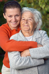 Young woman and her grandmother