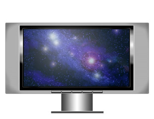 plasma screen tv with nebula