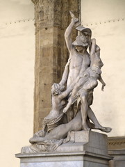 statuen am platz della signoria in florenz italien