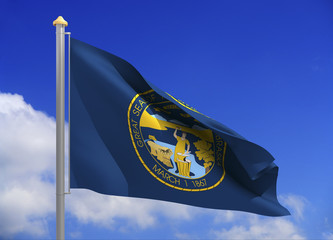 Nebraska flag (include clipping path)