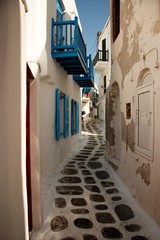 Empty street in mykonos