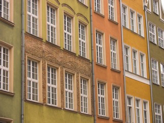 Fototapeta na wymiar kolorowe domy, Gdańsk, Polska