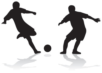 Football silhouettes