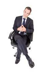 Businessman on a chair