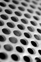 metal grid from inside car engine