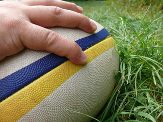 rugby essai gros plan