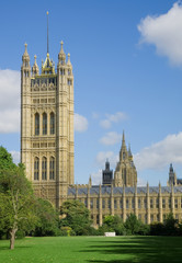 Fototapeta na wymiar Victoria Tower in the British Houses of Parliament