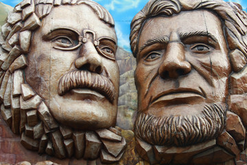 Sculptures on the facade of the attraction 1