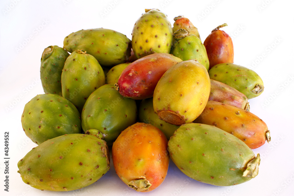 Wall mural prickly pears on the white background