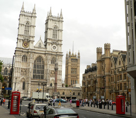 Place londonienne devant Westminster Abbey