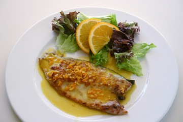 Lubina a la naranja