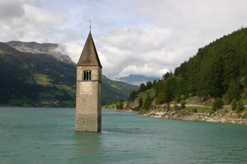Kirchturm in Graun