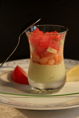 Verrines avocat saumon tomate n°1