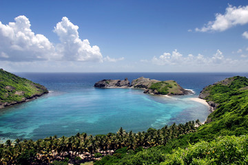 Côte de l'Atlantique de l'Ïle des Saintes, en Guadeloupe.