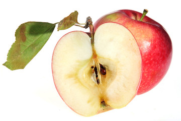 Red apple slice