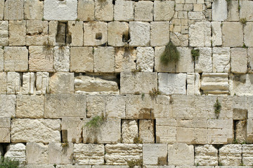 cut out of the wailing western wall, jerusalem, israel
