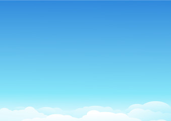Ciel bleu et ses nuages (paysage)  	