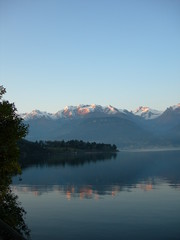 Nightfall over Como lake