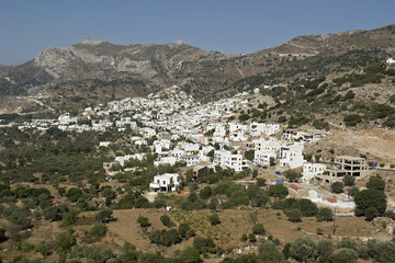 Fototapeta na wymiar Blick auf Filoti, Naxos