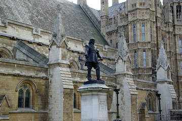 Fototapeta na wymiar Oliver Cromwell - Londyn - Pałac Westminsterski