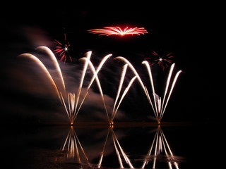 Fireworks - the moment of explosion