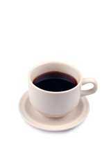 a cup of coffee with white back ground
