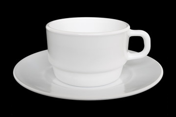 White cup and saucer