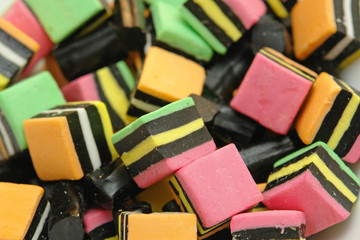 licorice candy close up