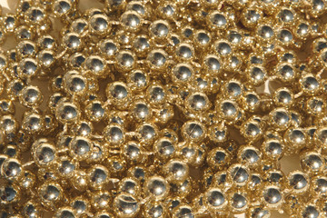 Golden Christmas Garland Background