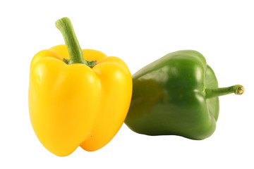 Pepper on a green background