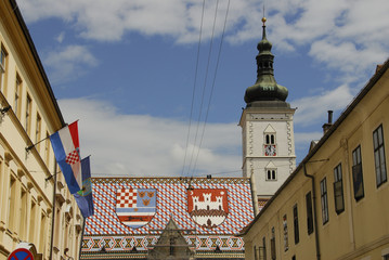 Toitures de Zagreb - obrazy, fototapety, plakaty