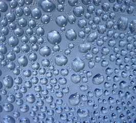 Drops on the bottle surface