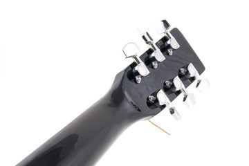 Back of acoustic guitar's neck