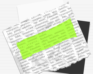 Naklejka premium fond papiers texte français