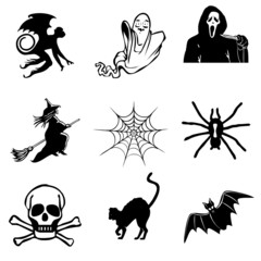 Halloween icons collection