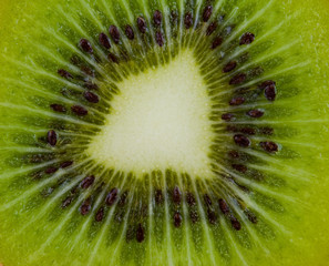 Fresh cut kiwi fruit