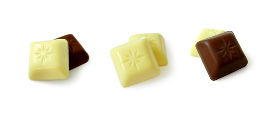 Black and white chocolate
