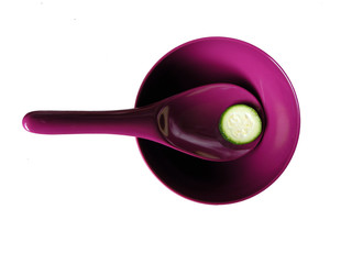 Zucchina nel cucchiaio