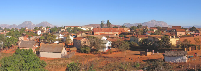 Magalasy village, Ambalavao, Madagascar, Panoramique