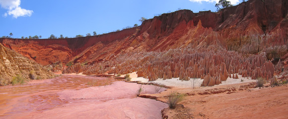 Peaks and the river, Red Tsingy, Antsiranana and Diego Suarez