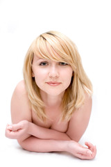 Fototapeta premium Lovely naked blond in bed