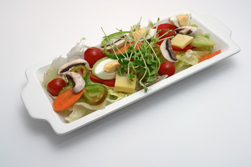 garden salad on white plate