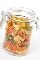 pasta in a glass jar