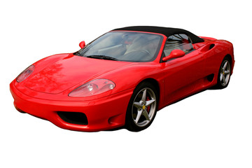 red convertible supercar