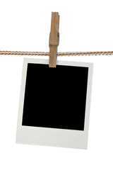 Polaroid photo isolated on white